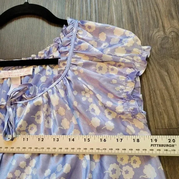 Oscar by Oscar De La Renta Womens Pink Label Nightgown Size S Purple Floral